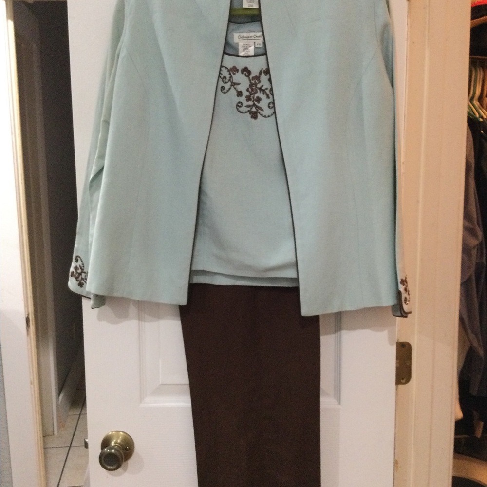 Coldwater Creek 3 piece linen suit